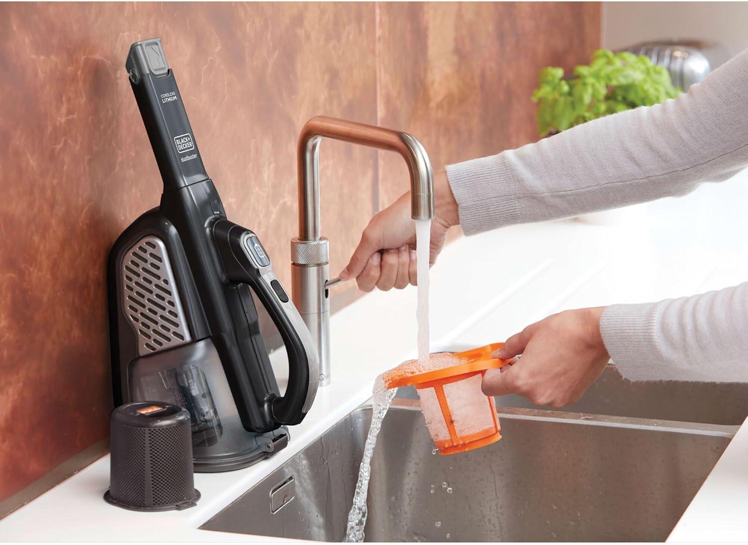 imageBLACKDECKER dustbuster Portable Vacuum Cordless Handheld Small Hand Vacuum Cleaner for Dorm Home and Car Powerful 20V AdvancedClean HHVK515J00FF20V AdvancedClean