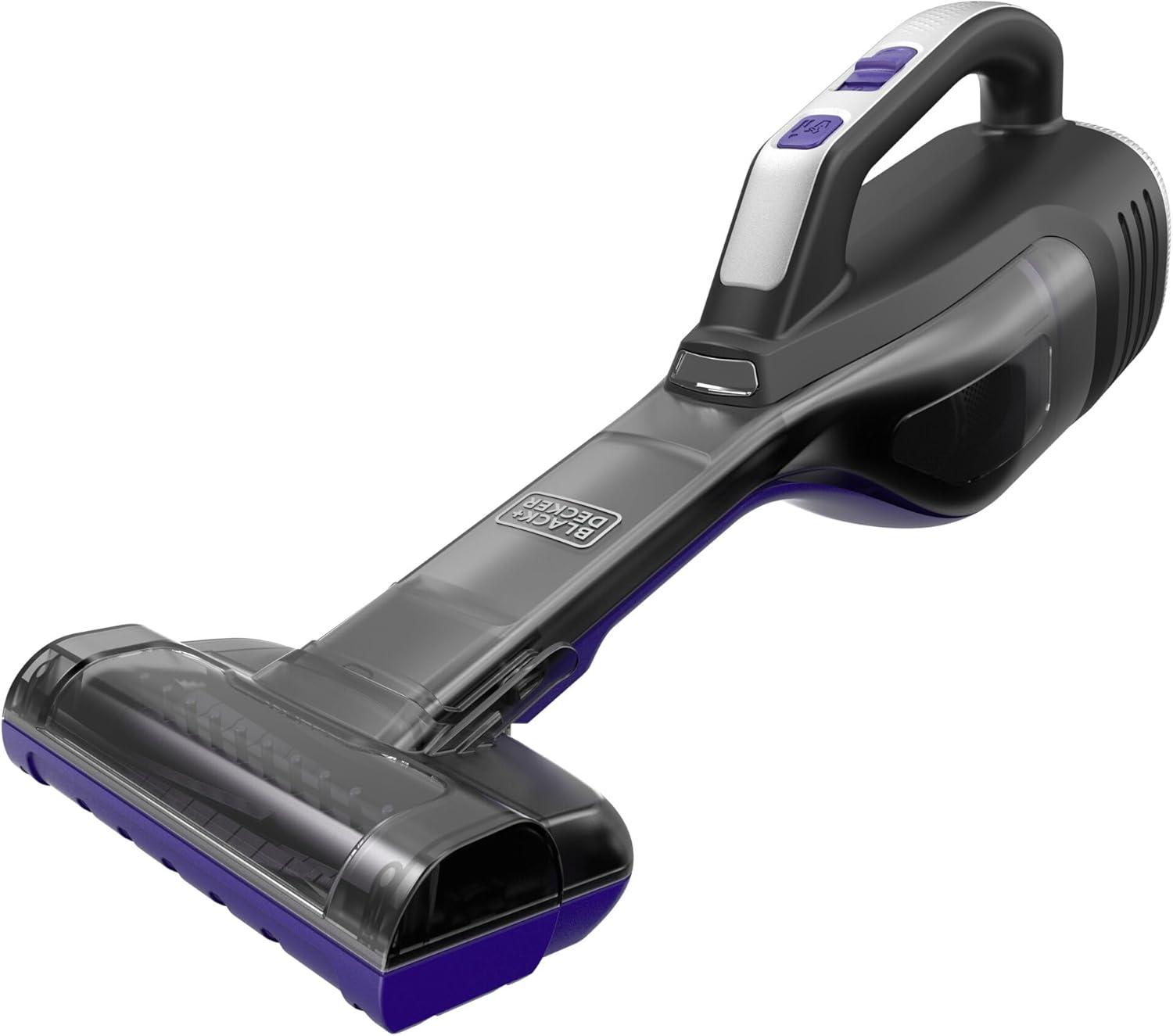 imageBLACKDECKER dustbuster Reveal Pet Hair Vacuum Hand Held Vacuum Cordless Portable for Home and Car Rechargeable LED Light Powerful Suction Includes Pet Brush and Crevice Tool HLVD320BP07