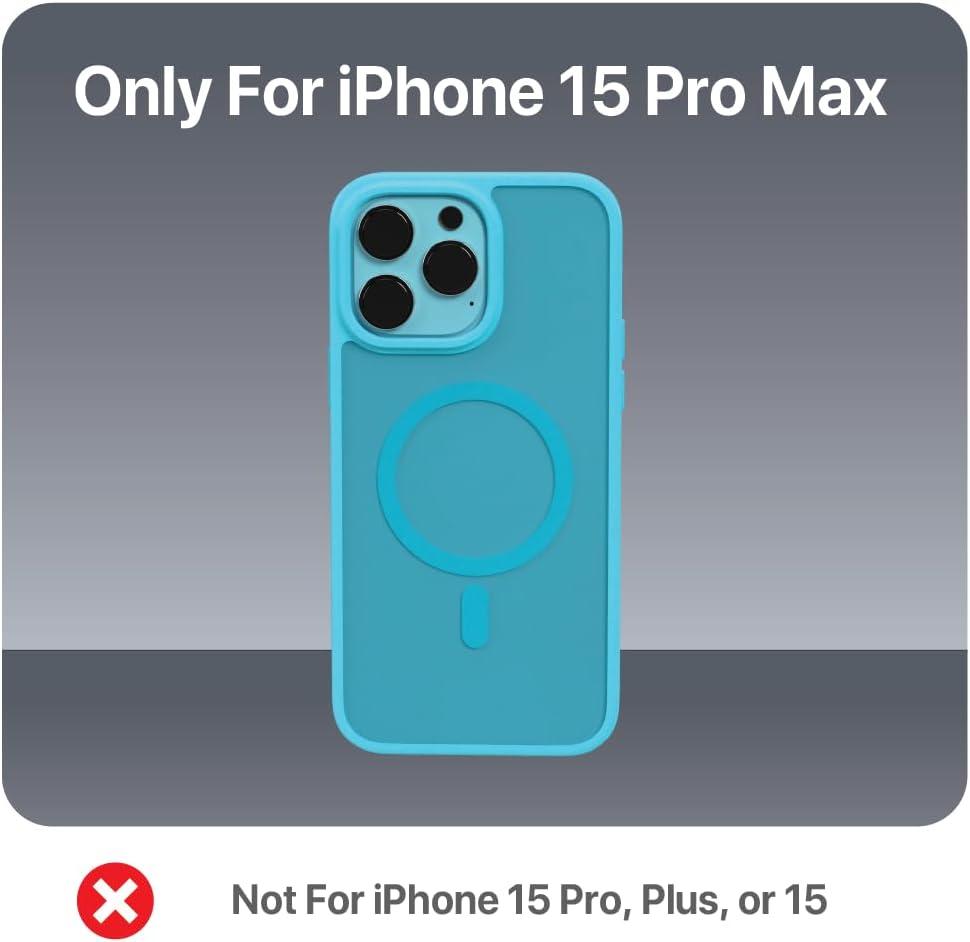 imageBLACKDECKER for iPhone 15 Case Compatible with MagSafe Shockproof MilitaryGrade Protection Magnetic Phone Case for iPhone 15 Pro Max Blue Changeable Buttons amp LanyardLoch Ness