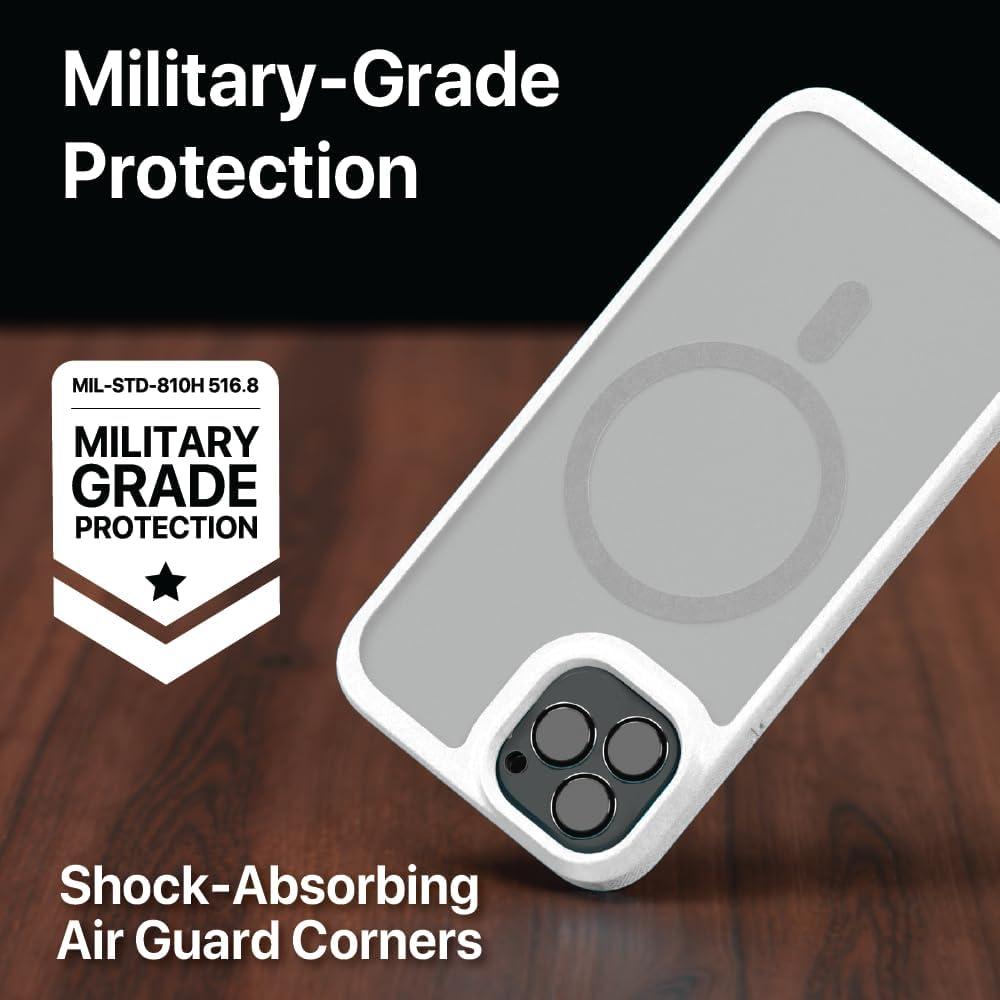 imageBLACKDECKER for iPhone 15 Case Compatible with MagSafe Shockproof MilitaryGrade Protection Magnetic Phone Case for iPhone 15 Pro Max Blue Changeable Buttons amp LanyardWhite