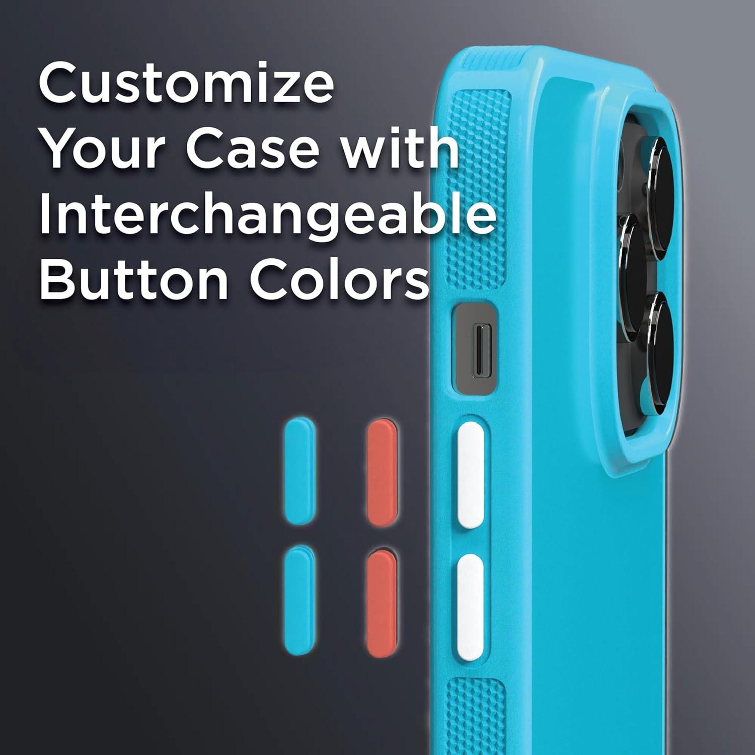 imageBLACKDECKER for iPhone 15 Case Compatible with MagSafe Shockproof MilitaryGrade Protection Magnetic Phone Case for iPhone 15 Pro Max Blue Changeable Buttons amp LanyardLoch Ness