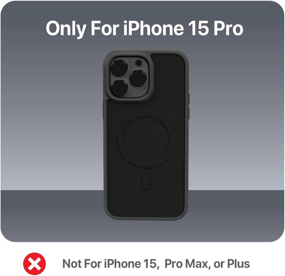 imageBLACKDECKER for iPhone 15 Case Compatible with MagSafe Shockproof MilitaryGrade Protection Magnetic Phone Case for iPhone 15 Pro Max Blue Changeable Buttons amp LanyardBlack