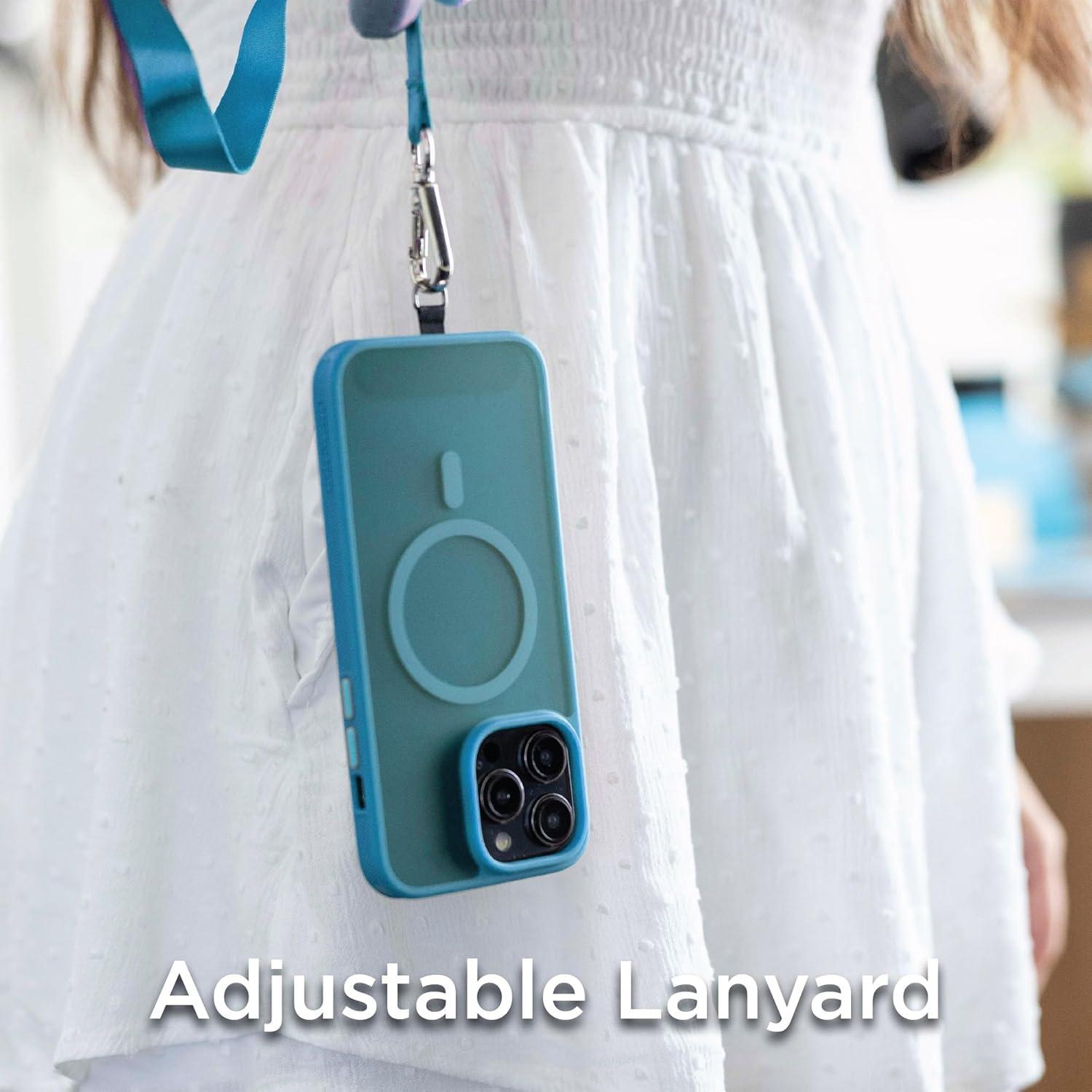imageBLACKDECKER for iPhone 15 Case Compatible with MagSafe Shockproof MilitaryGrade Protection Magnetic Phone Case for iPhone 15 Pro Max Blue Changeable Buttons amp LanyardLoch Ness