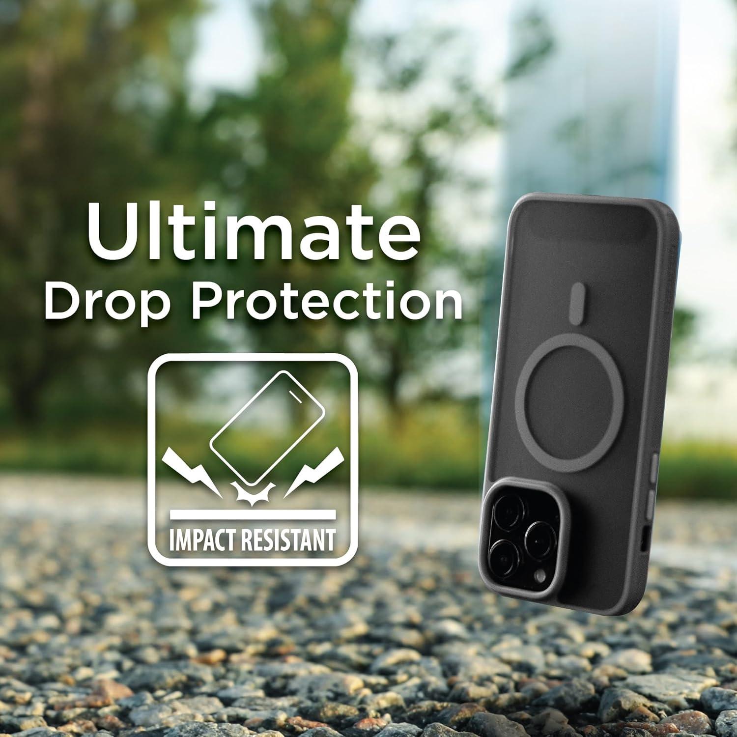 imageBLACKDECKER for iPhone 15 Case Compatible with MagSafe Shockproof MilitaryGrade Protection Magnetic Phone Case for iPhone 15 Pro Max Blue Changeable Buttons amp LanyardBlack