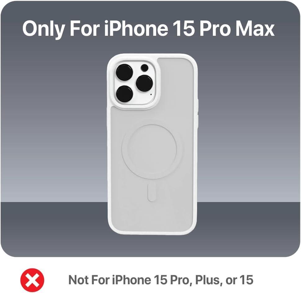 imageBLACKDECKER for iPhone 15 Case Compatible with MagSafe Shockproof MilitaryGrade Protection Magnetic Phone Case for iPhone 15 Pro Max Blue Changeable Buttons amp LanyardWhite