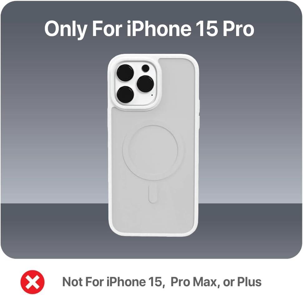 imageBLACKDECKER for iPhone 15 Case Compatible with MagSafe Shockproof MilitaryGrade Protection Magnetic Phone Case for iPhone 15 Pro Max Blue Changeable Buttons amp LanyardWhite