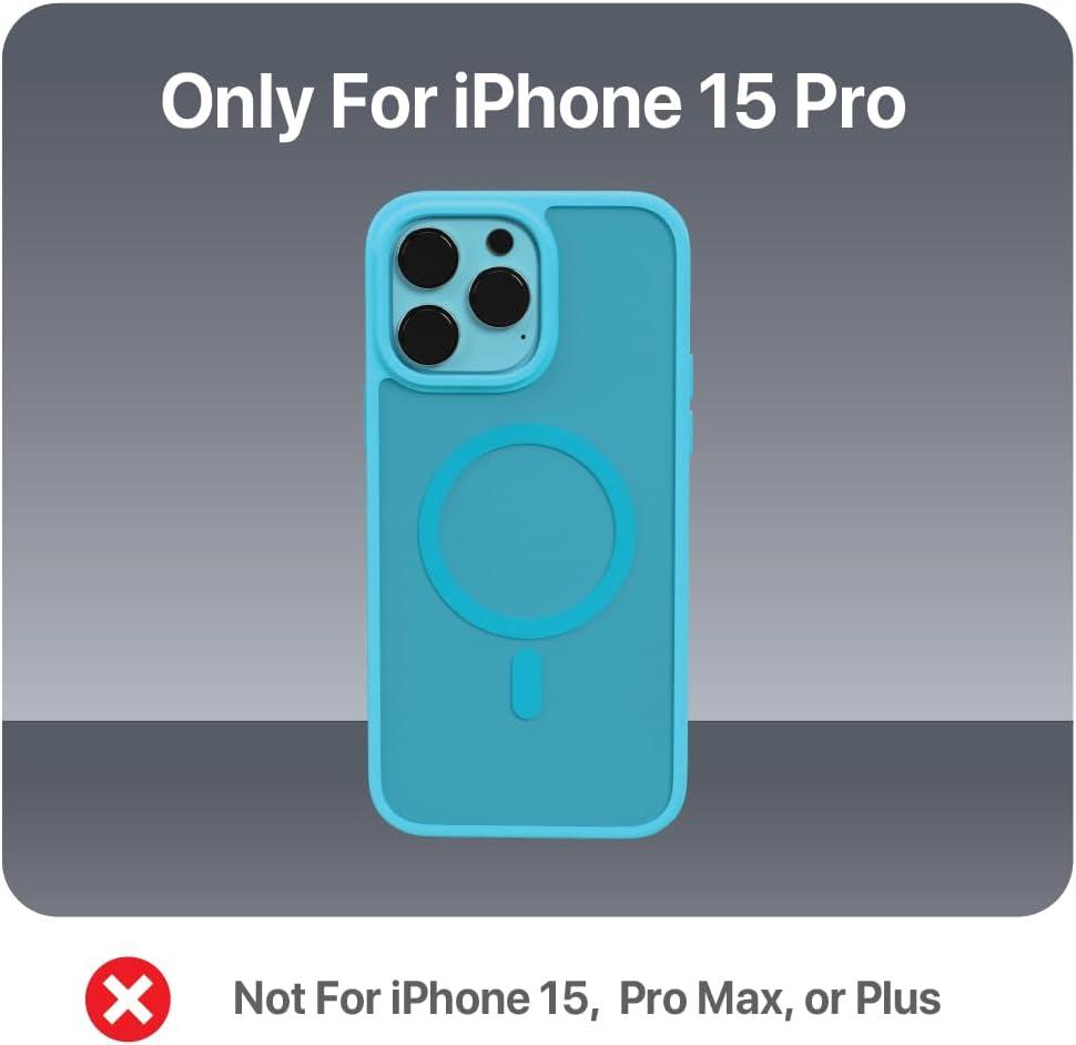 imageBLACKDECKER for iPhone 15 Case Compatible with MagSafe Shockproof MilitaryGrade Protection Magnetic Phone Case for iPhone 15 Pro Max Blue Changeable Buttons amp LanyardLoch Ness