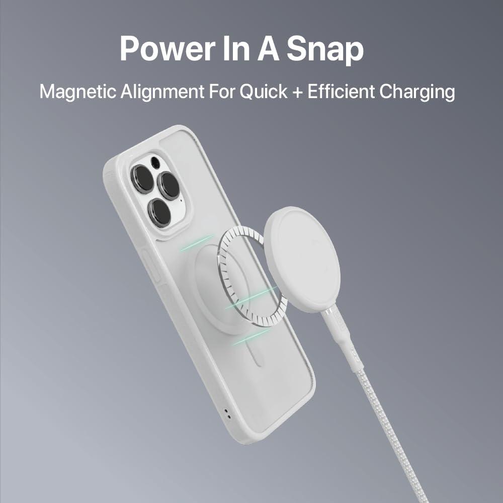 imageBLACKDECKER for iPhone 15 Case Compatible with MagSafe Shockproof MilitaryGrade Protection Magnetic Phone Case for iPhone 15 Pro Max Blue Changeable Buttons amp LanyardWhite