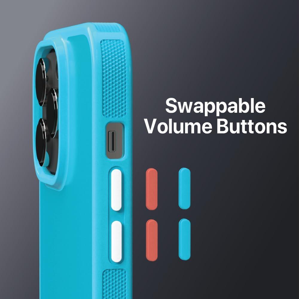imageBLACKDECKER for iPhone 15 Case Compatible with MagSafe Shockproof MilitaryGrade Protection Magnetic Phone Case for iPhone 15 Pro Max Blue Changeable Buttons amp LanyardLoch Ness
