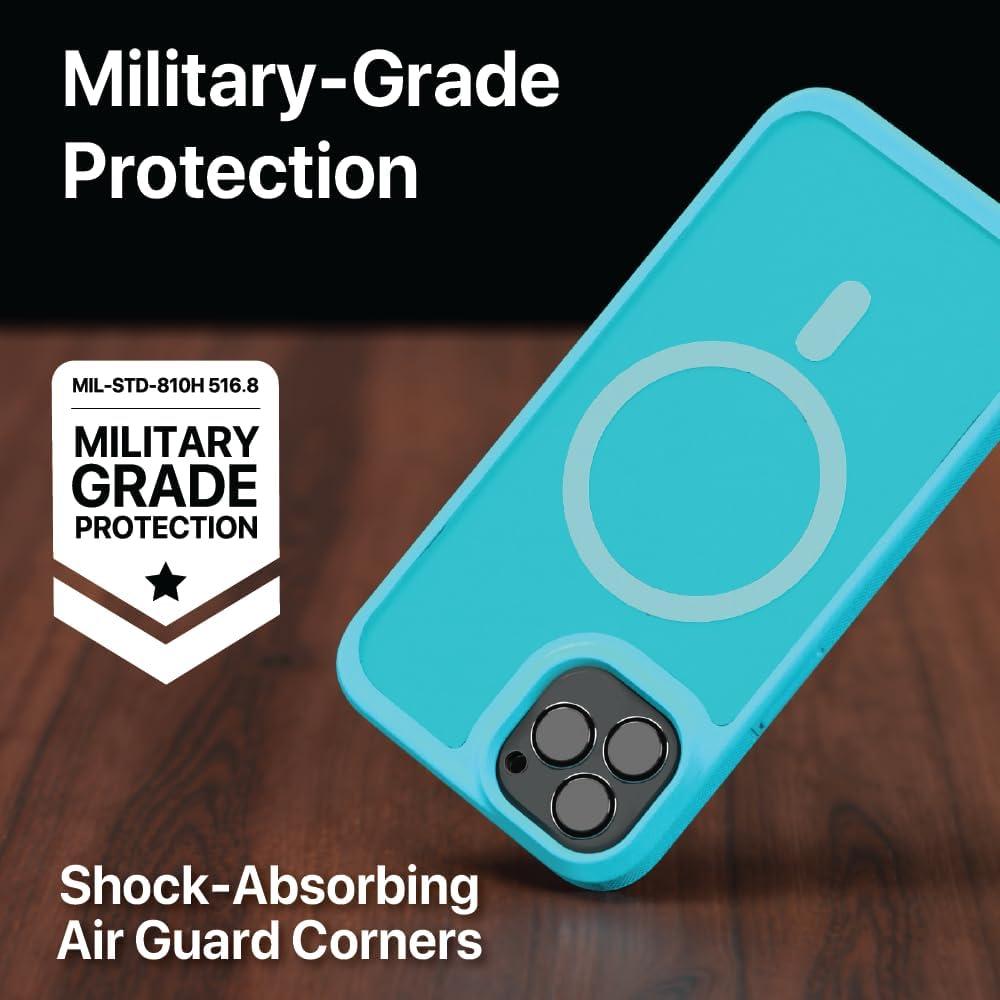 imageBLACKDECKER for iPhone 15 Case Compatible with MagSafe Shockproof MilitaryGrade Protection Magnetic Phone Case for iPhone 15 Pro Max Blue Changeable Buttons amp LanyardLoch Ness
