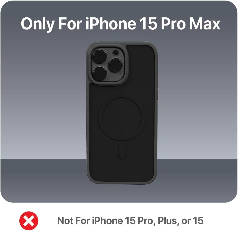 imageBLACKDECKER for iPhone 15 Case Compatible with MagSafe Shockproof MilitaryGrade Protection Magnetic Phone Case for iPhone 15 Pro Max Blue Changeable Buttons amp LanyardBlack