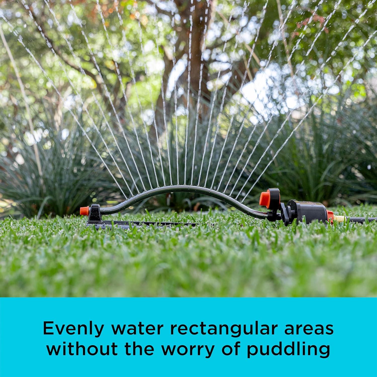 imageBlack Decker 3600 Sq Ft Metal Oscillating Sprinkler Durable Adjustable EvenCoverage Watering BD3435