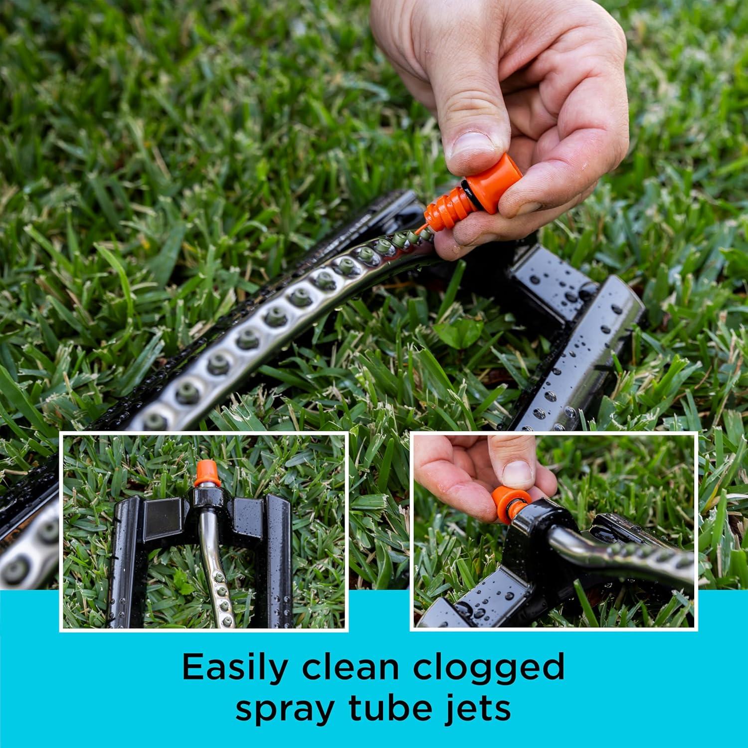 imageBlack Decker 3600 Sq Ft Metal Oscillating Sprinkler Durable Adjustable EvenCoverage Watering BD3435