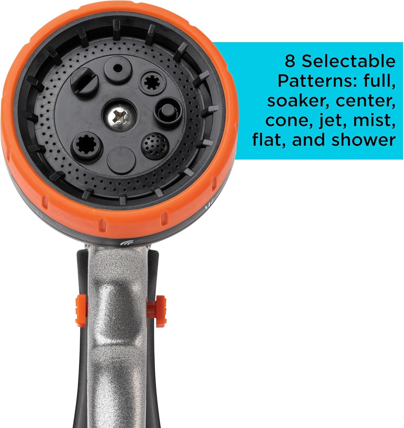 imageBlack Decker 8Pattern Zinc Front Trigger Nozzle Durable Metal Build Comfortable Grip Precision Control BD59378