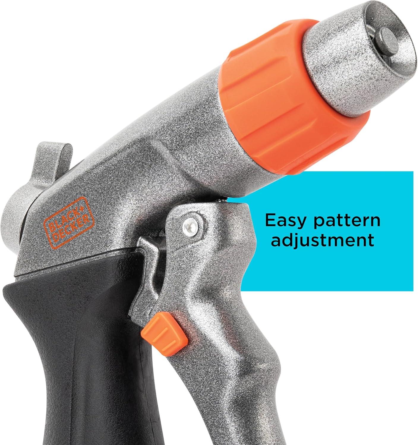 imageBlack Decker Adjustable Front Trigger Nozzle HeavyDuty PrecisionControl Garden Hose Sprayer BD59380