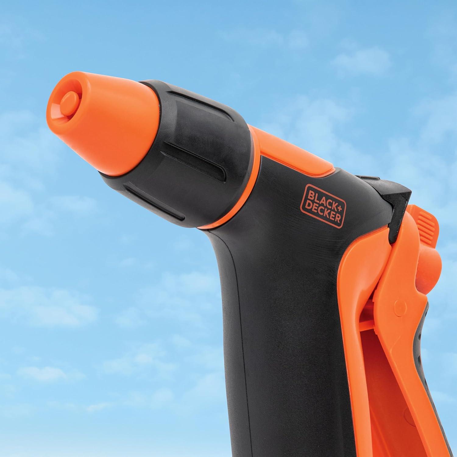 imageBlack Decker Adjustable Rear Trigger Garden Hose Nozzle Lightweight Comfortable Grip Sprayer for Everyday Use BXWNBB57391