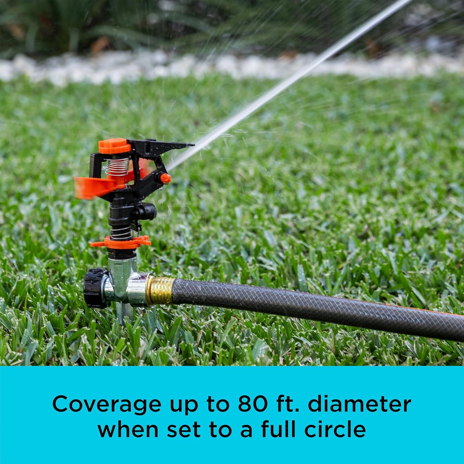 imageBlack Decker Impulse Sprinkler Up to 5027 Sq Ft Coverage Adjustable Spray Secure Spike Base BXWNBB57395