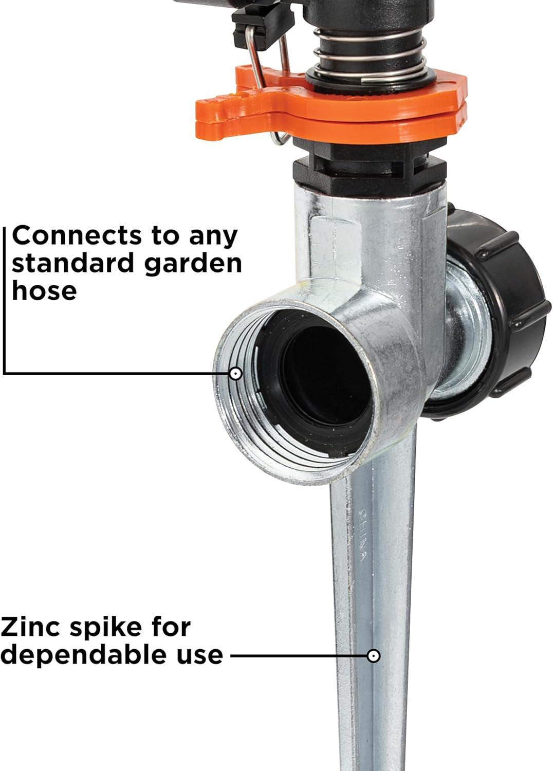 imageBlack Decker Impulse Sprinkler Up to 5027 Sq Ft Coverage Adjustable Spray Secure Spike Base BXWNBB57395