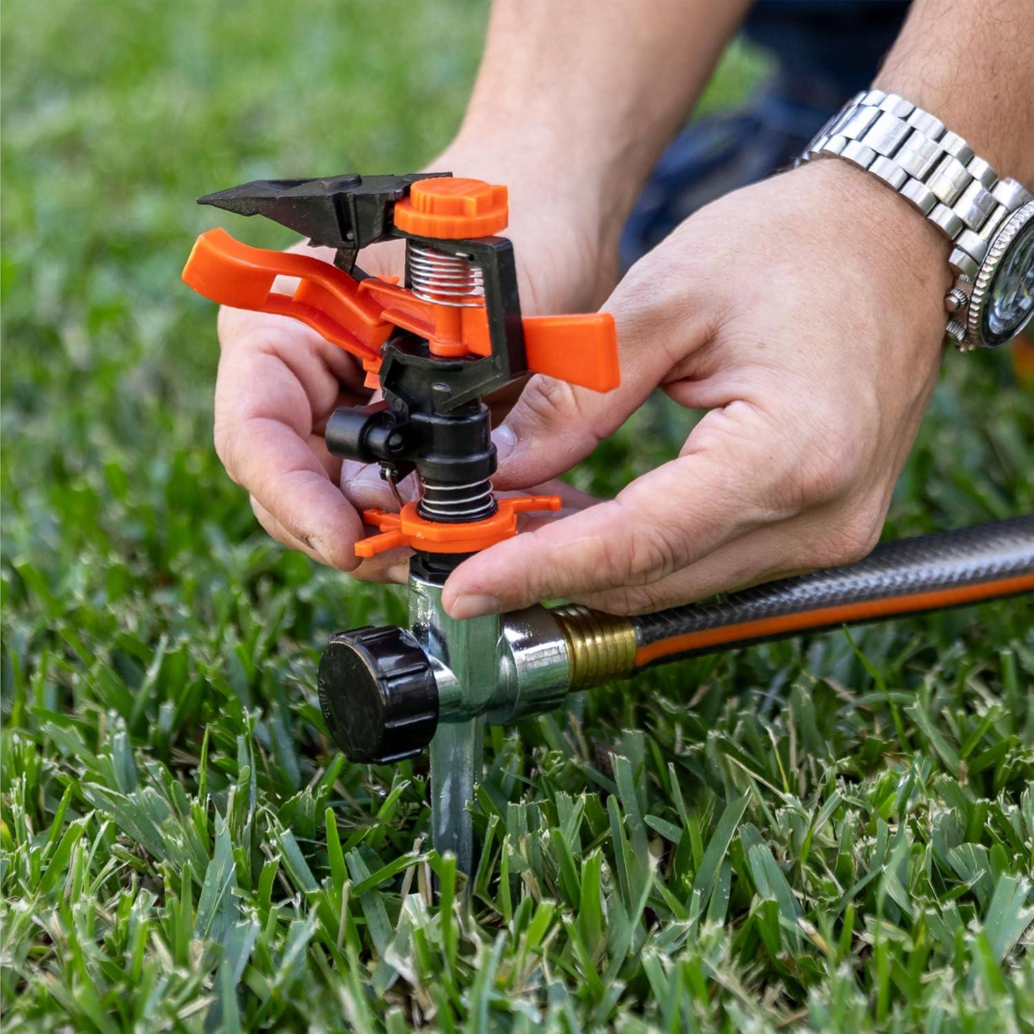 imageBlack Decker Impulse Sprinkler Up to 5027 Sq Ft Coverage Adjustable Spray Secure Spike Base BXWNBB57395