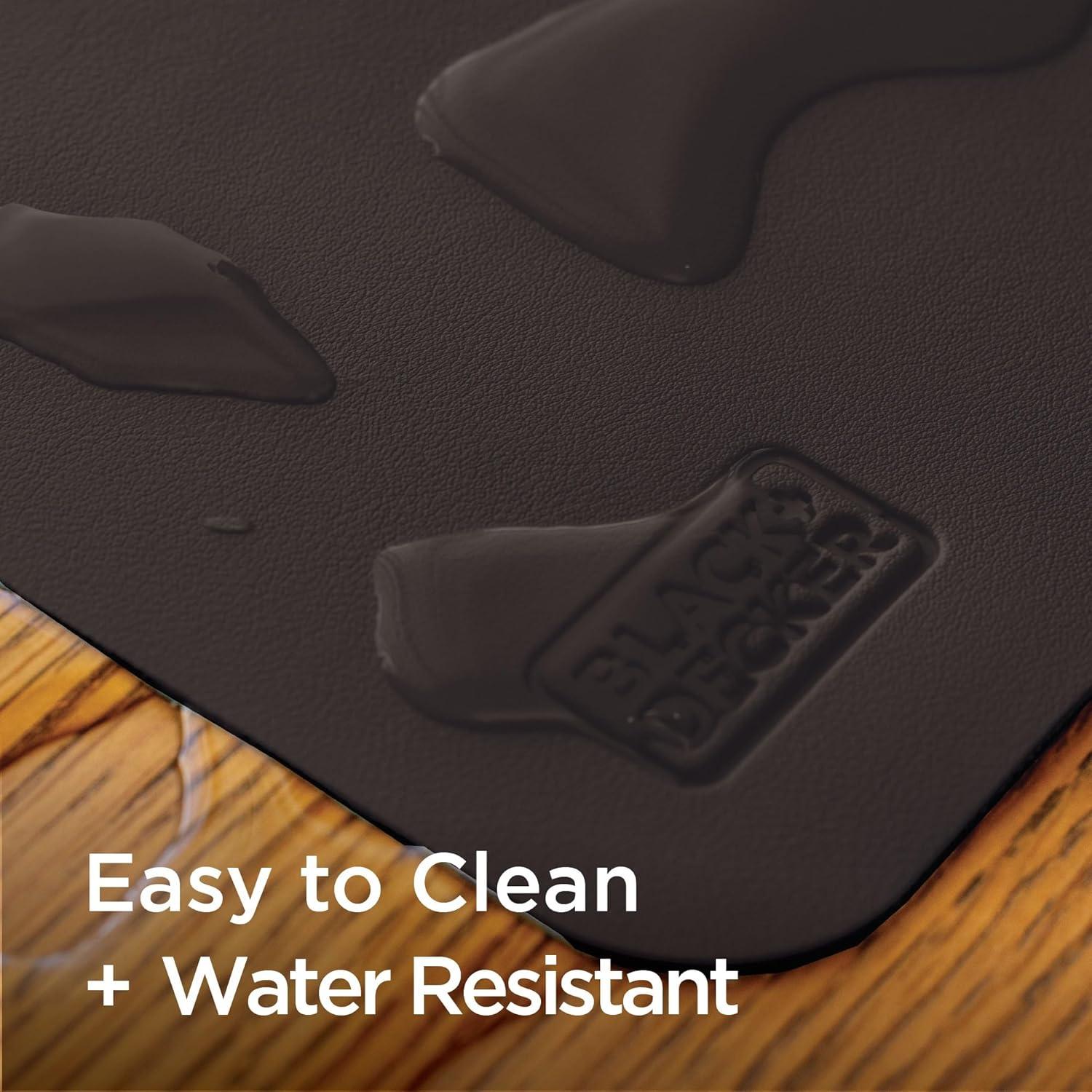 imageBlackDecker Faux Leather Desk Mat for Keyboard and Mouse Protective Desk Decor Gaming Work from Home Office AccessoryBlack