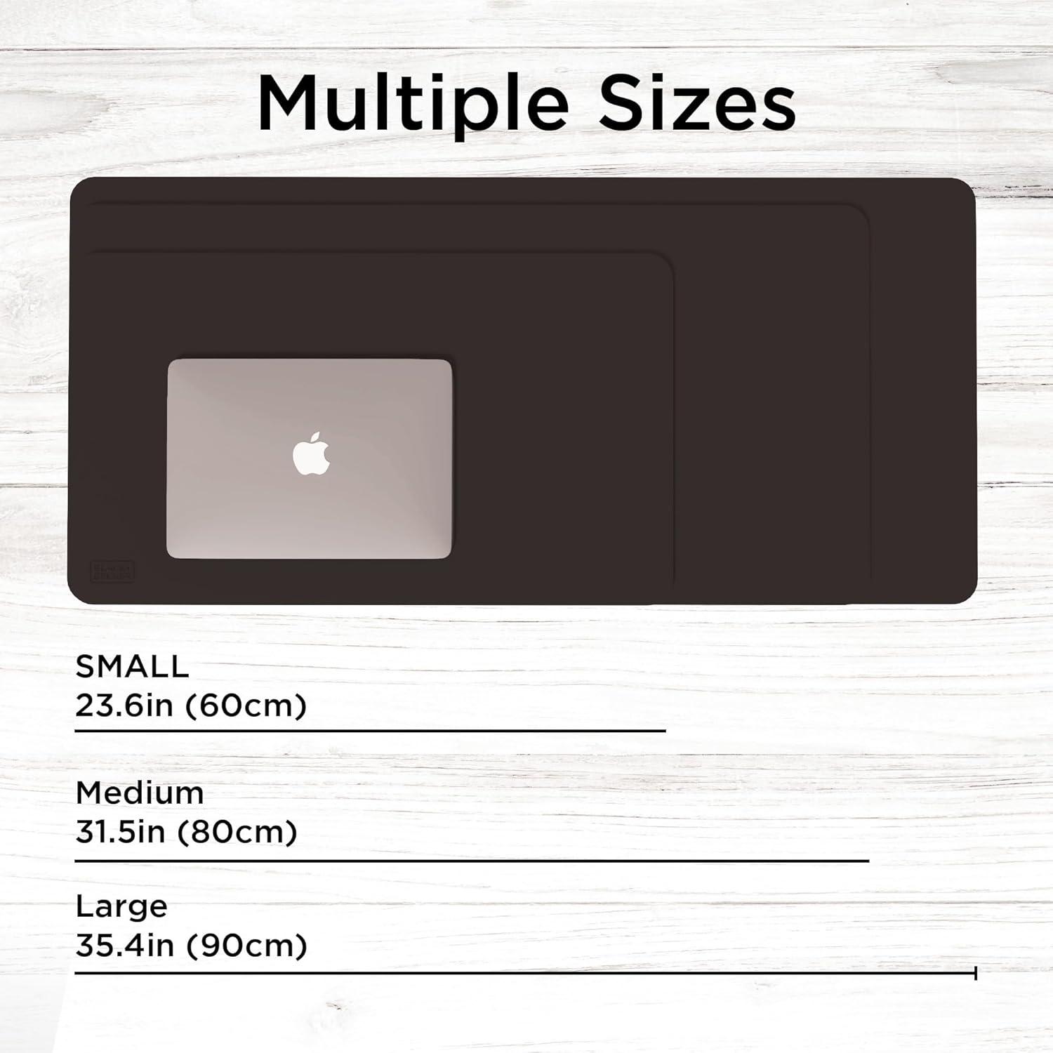 imageBlackDecker Faux Leather Desk Mat for Keyboard and Mouse Protective Desk Decor Gaming Work from Home Office AccessoryBlack