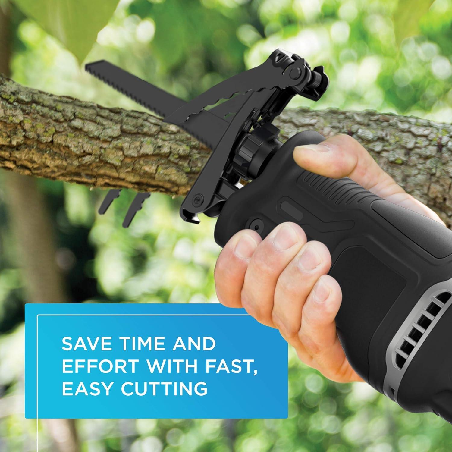 imagebeyond by BLACKDECKER Electric Pruning Saw with Branch Holder 7 Amp BES302KAPB Orange