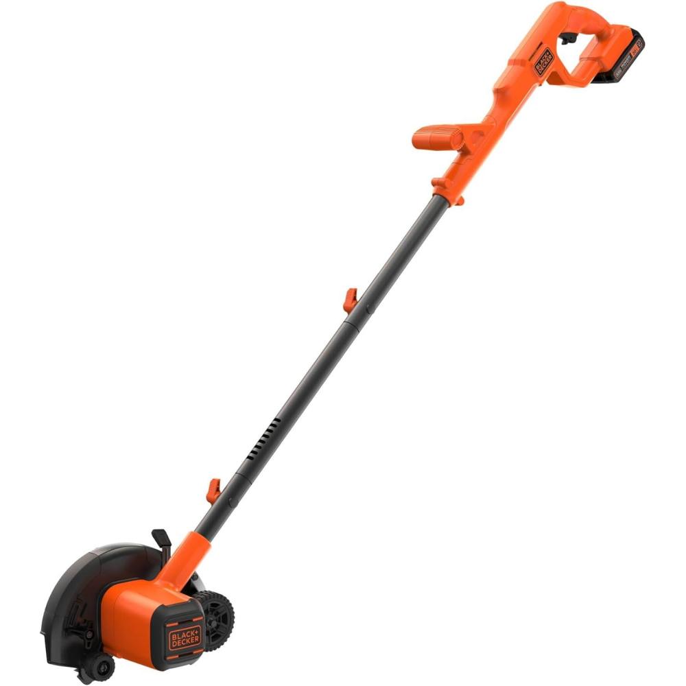 imageBLACKDECKER 20V MAX Cordless Edger Lawn Kit 15 Ah Battery amp Charger Included 4 Position Adjustable Height Lightweight 75 Double Edge Blade BCED400C1