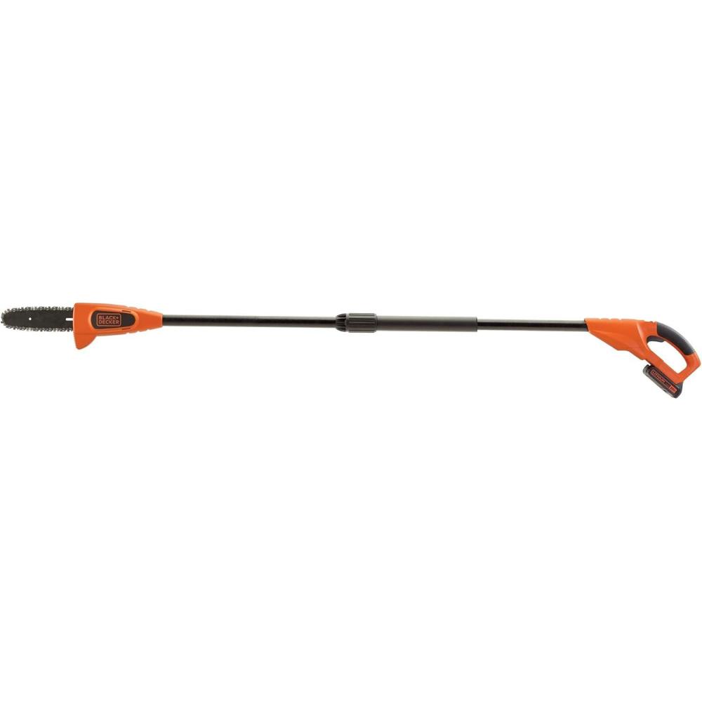 imageBLACKDECKER 20V MAX Cordless Pole Saw Kit with Battery and Charger Included 14Inch Battery Pole Saw Includes Oil Bottle Wrench and Blade Guard LPP12020V Pole Saw Kit