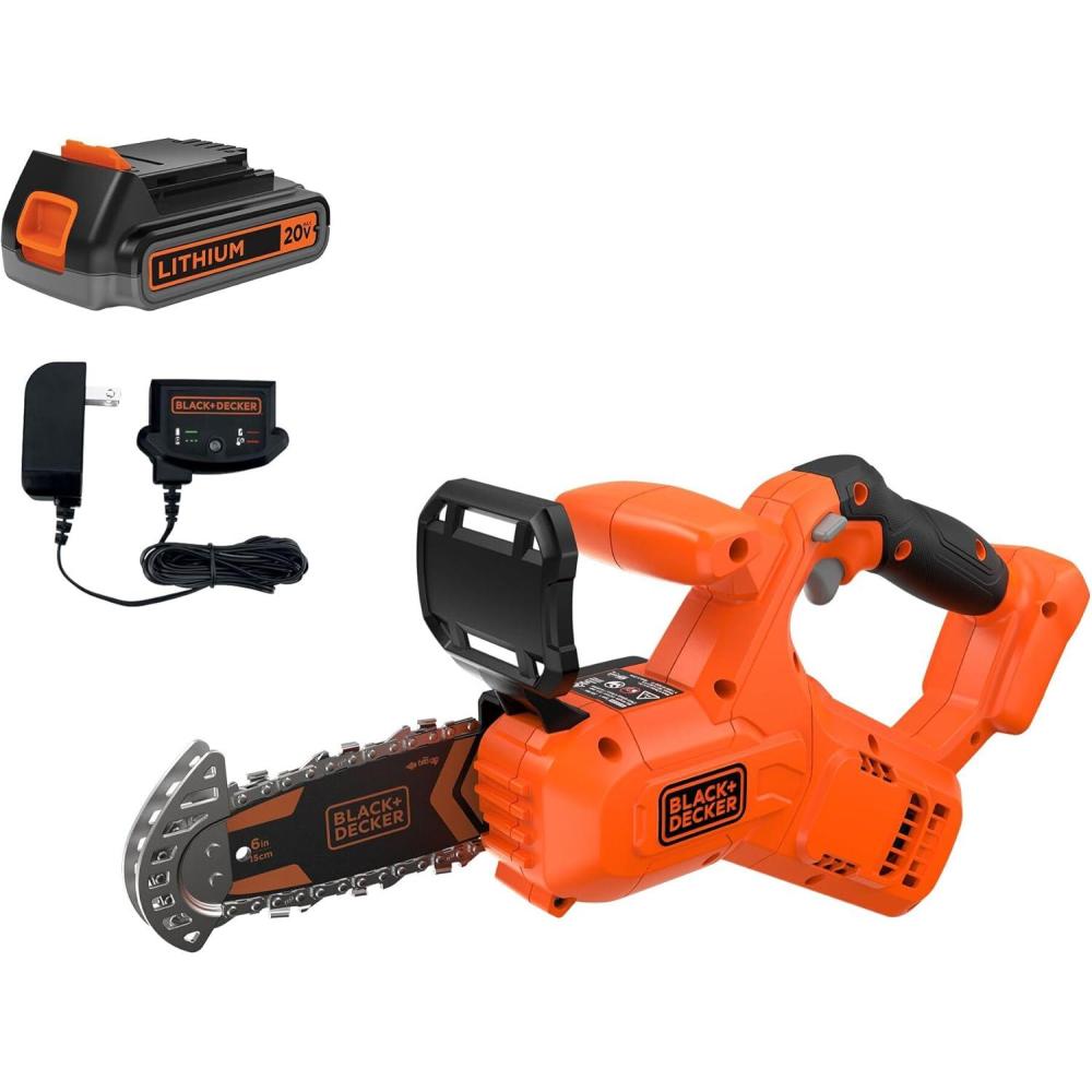 imageBLACKDECKER 20V MAX Pruning Chainsaw Kit Battery and Charger Included BCCS320C1