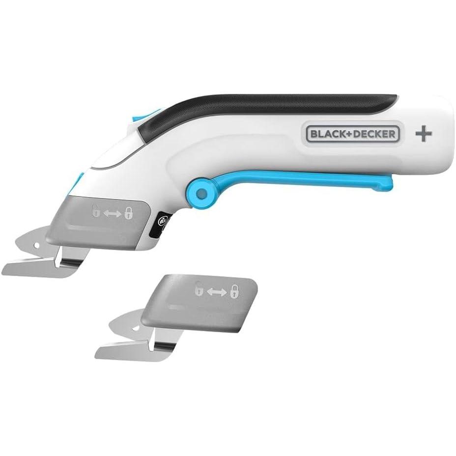 imageBLACKDECKER 4V MAX Cordless Electric Fabric Craft Scissors USB Rechargeable BCSC115FF