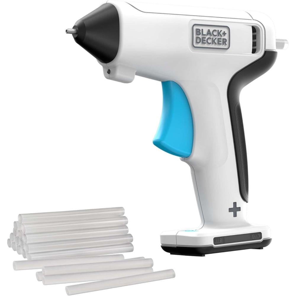 imageBLACKDECKER 4V MAX Cordless Glue Gun USB Rechargeable BCGL115FF WhiteCordless Glue Gun
