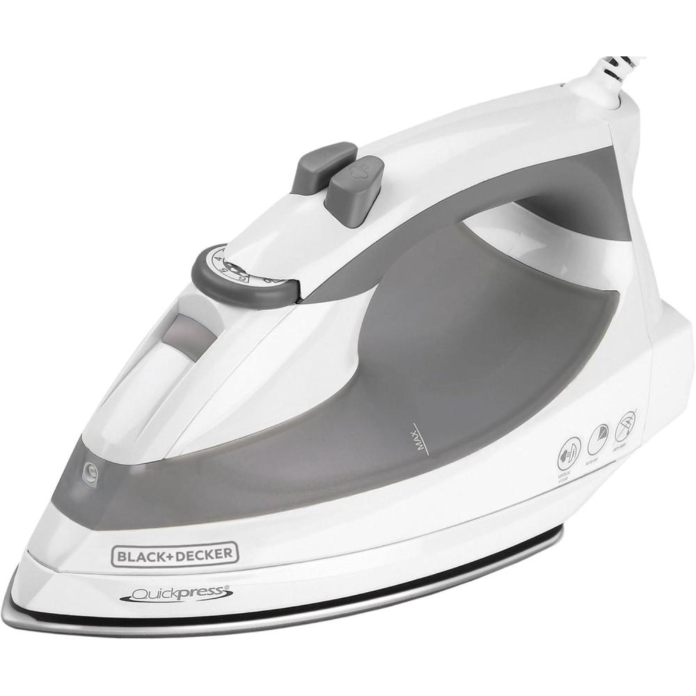 imageBLACKDECKER F976 Quickpress Iron with Smart Steam Technology WhiteSilverStandard
