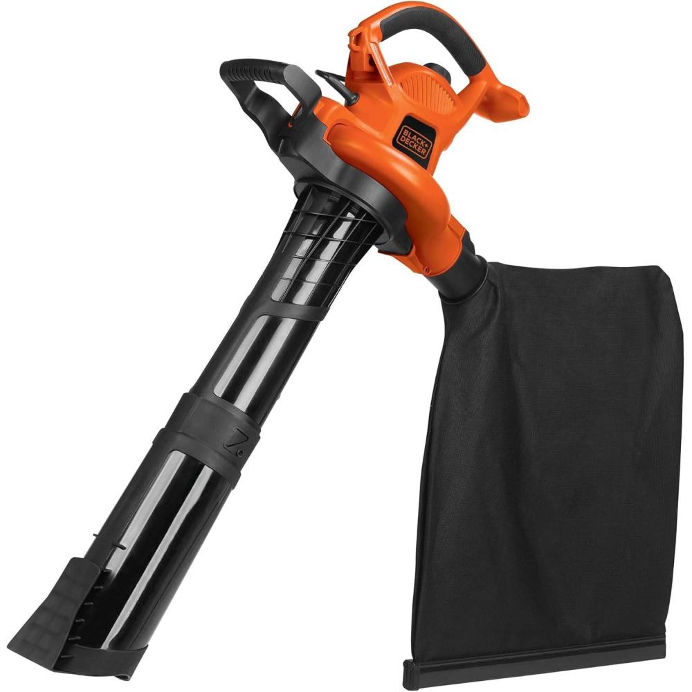 imageBLACKDECKER Leaf Blower Leaf Vacuum and Leaf Mulcher 3in1 Electric Blowers for Lawn Care 12 Amp 250 MPH 400 CFM BV6000250 MPH Blower  Premium Disposable System