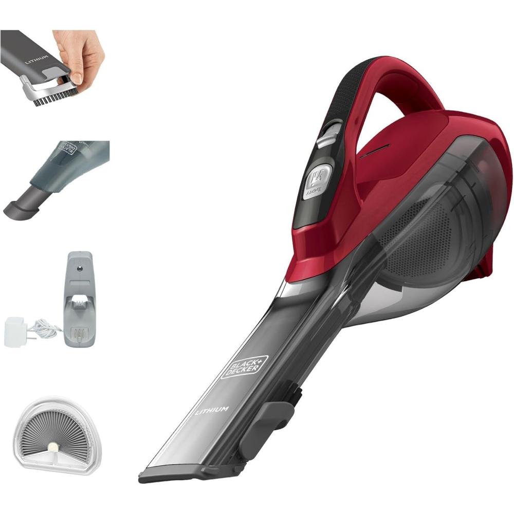 imageBLACKDECKER dustbuster AdvancedClean Cordless Handheld Vacuum Home and Car Vacuum HLVA320J26