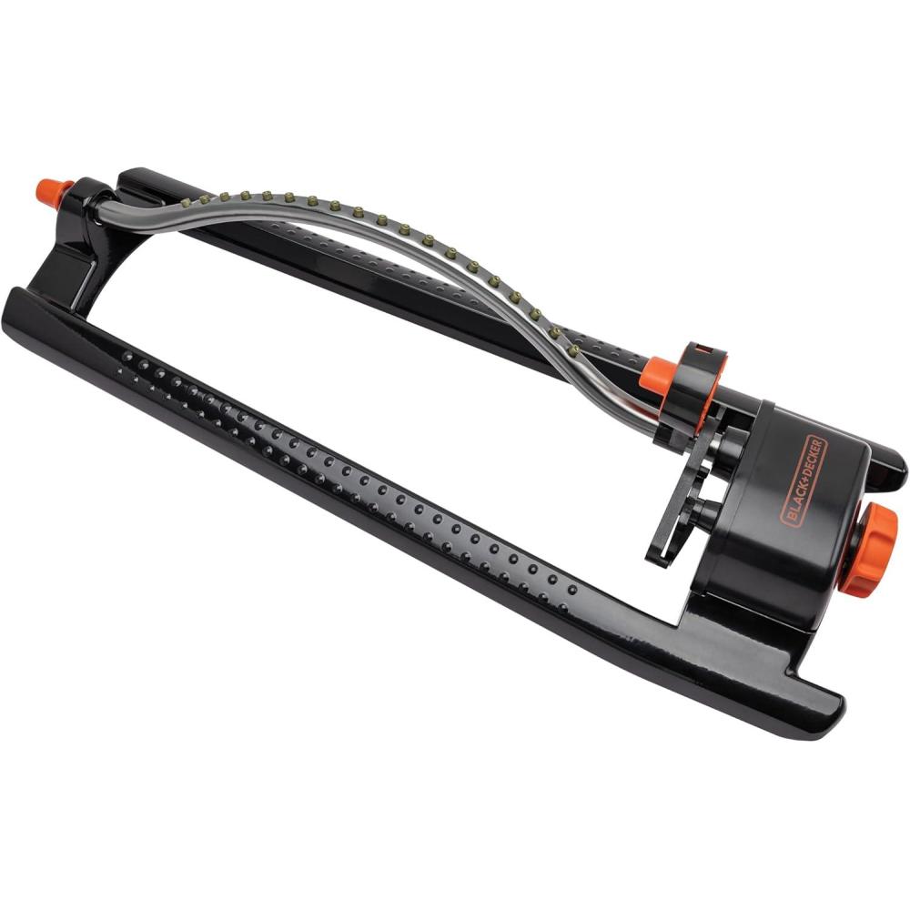 imageBlack Decker 3600 Sq Ft Metal Oscillating Sprinkler Durable Adjustable EvenCoverage Watering BD3435