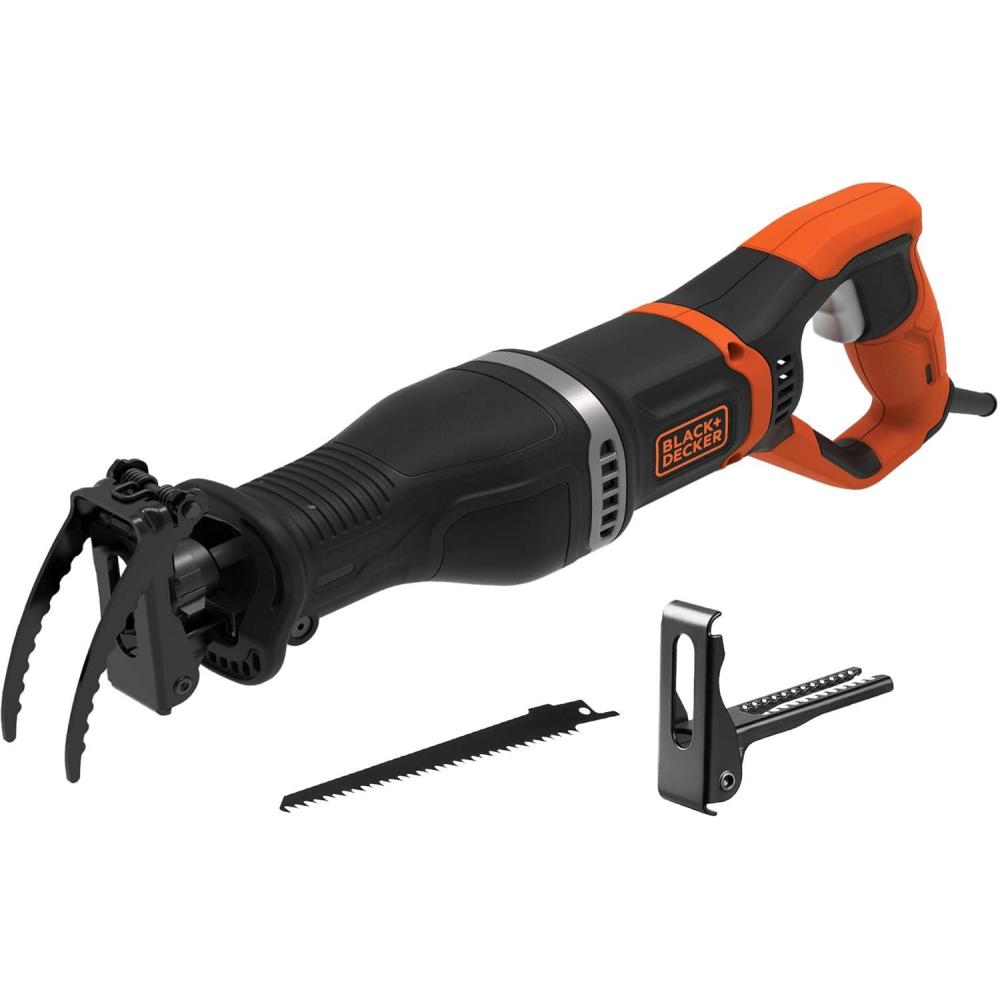 imagebeyond by BLACKDECKER Electric Pruning Saw with Branch Holder 7 Amp BES302KAPB Orange