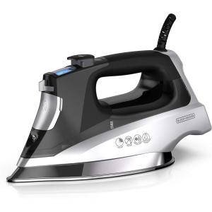 BLACK+DECKER Allure Digital Professional Steam Iron, D3060, 30% More Steam, Percison Tip, Stianless Steel Soleplate, Vertical Steam Fuction(Black/Silver)