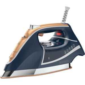 BLACK+DECKER Allure Digital Professional Steam Iron, D3060, 30% More Steam, Percison Tip, Stianless Steel Soleplate, Vertical Steam Fuction(Blue/Gold)