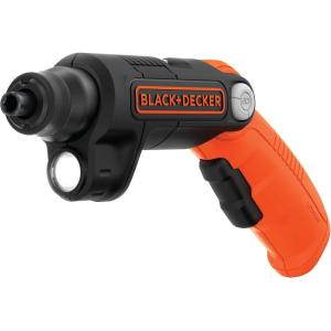 BLACK+DECKER Cordless Screwdriver with LED Light 4V MAX, Electric Screwdriver with 2 Pcs Bit Set (BDCSFL20C)(One Size)