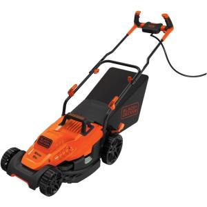 BLACK+DECKER Electric Lawn Mower with Bike Handle, 15-Inch, 10-Amp, Corded (BEMW472BH)(15in. Bike Handle Mower)
