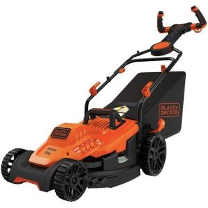 BLACK+DECKER Electric Lawn Mower with Bike Handle, 15-Inch, 10-Amp, Corded (BEMW472BH)(15in. Pivot Handle Mower)