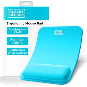 BLACK+DECKER Ergonomic Mouse Pad Wrist Support – Comfortable Mouse Pad Wrist Rest – Wrist Relief Gel Mousepad – Non-Slip Base Aesthetic Mousepad for Gaming, Home, Office – Perfect for Computer, Laptop(Loch Ness)