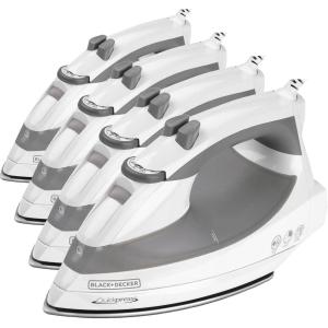 BLACK+DECKER F976 Quickpress Iron with Smart Steam Technology, White/Silver(Standard (Pack of 4))
