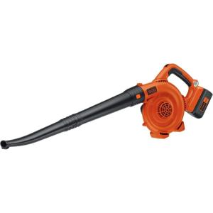 BLACK+DECKER Leaf Blower Cordless with Battery and Charger, POWERCOMMAND 40V MAX 90 CFM Variable Speed Up to 120 MPH, Battery Leaf Blower, Hard Surface and Yard Sweeper (LSW36)(40V Sweeper Kit)
