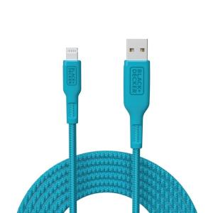 BLACK+DECKER Lightning to USB Cable – Fast Compatible iPhone Lightning Cable – Durable Braided iPhone Charger Cord – for Travel and Daily Use – Multiple Color + Length Options – 6ft(Loch Ness)