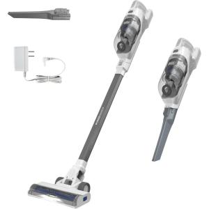 BLACK+DECKER POWERSERIES+ 20V MAX Cordless Stick Vacuum Cleaner with LED Floor Lights, Bagless, Lightweight, Cordless Vacuum Cleaners for Home, Up to 44 Minutes, Powerful Suction, Gray (BHFEA520J)(16V Vacuum)