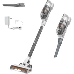 BLACK+DECKER POWERSERIES+ 20V MAX Cordless Stick Vacuum Cleaner with LED Floor Lights, Bagless, Lightweight, Cordless Vacuum Cleaners for Home, Up to 44 Minutes, Powerful Suction, Gray (BHFEA520J)(20V Vacuum)