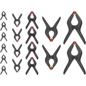 BLACK+DECKER Spring Clamp Set, Assorted, 18-Piece (BDHT83001)