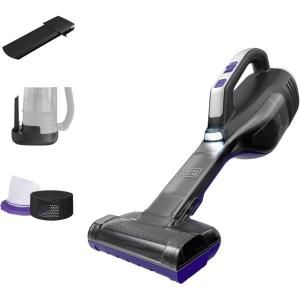 BLACK+DECKER dustbuster Reveal Pet Hair Vacuum, Hand Held Vacuum Cordless Portable for Home and Car, Rechargeable, LED Light, Powerful Suction, Includes Pet Brush and Crevice Tool (HLVD320BP07)