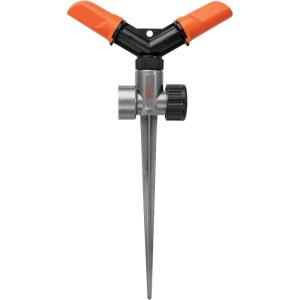 Black + Decker® 2-Arm Spinning Sprinkler with Zinc Spike – Compact, Adjustable, Secure Placement, 1,905 sq. ft. Lawn Coverage BD59412